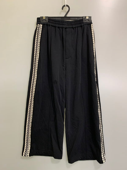【中古品】【メンズ】 MAISON SPECIAL メゾンスペシャル CROCHET SIDE LINE PRIME-WIDE EASY PANTS 1123461308 クロシェサイドライン プライムワイド イージーパンツ ボトムス トラックパンツ 151-251027-kk-44-min サイズ：1 カラー：ブラック 万代Net店