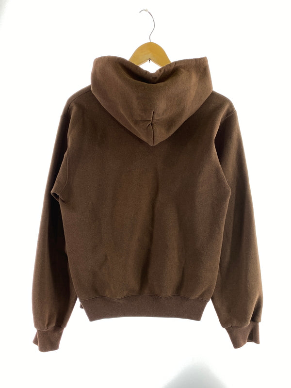 【中古品】【メンズ】 CHAMPION チャンピオン 00S MILITARY POLICE PRINT HOODED SWEAT SHIRT BROWN 00年代ミリタリー ポリス プリント フーデッド スウェット シャツ ブラウン パーカー 146-260724-hu-33-min サイズ：S カラー：ブラウン 万代Net店