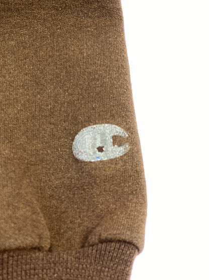 【中古品】【メンズ】 CHAMPION チャンピオン 00S MILITARY POLICE PRINT HOODED SWEAT SHIRT BROWN 00年代ミリタリー ポリス プリント フーデッド スウェット シャツ ブラウン パーカー 146-260724-hu-33-min サイズ：S カラー：ブラウン 万代Net店