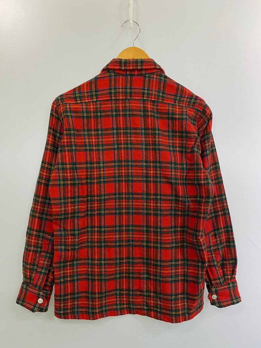 【中古品】【メンズ】 DUXBAK ダックスバック 60S WOOL CHECK SHIRT ウールチェックシャツ トップス 146-251102-zi-18-min サイズ：S カラー：レッド系 万代Net店