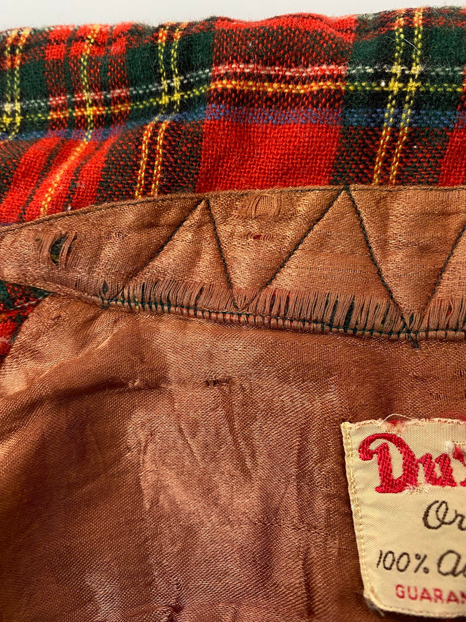 【中古品】【メンズ】 DUXBAK ダックスバック 60S WOOL CHECK SHIRT ウールチェックシャツ トップス 146-251102-zi-18-min サイズ：S カラー：レッド系 万代Net店
