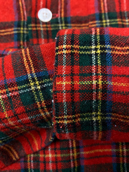 【中古品】【メンズ】 DUXBAK ダックスバック 60S WOOL CHECK SHIRT ウールチェックシャツ トップス 146-251102-zi-18-min サイズ：S カラー：レッド系 万代Net店