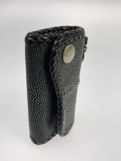 【中古品】【メンズ】 SAAD サード A&G スティングレイレザー キーケース 201-251026-ks-41-min カラー：グレー系 万代Net店