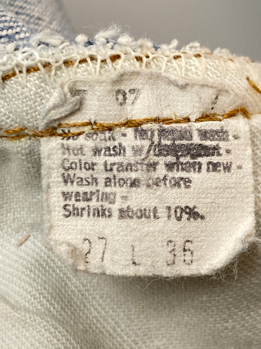 【現状渡し品】【メンズ】 Levi's リーバイス 70's 501 DENIM PANTS 70年代 デニムパンツ 66後期 ボトムス 157-251022-yn-20-min サイズ：W27 L36 カラー：ライトインディゴ 万代Net店