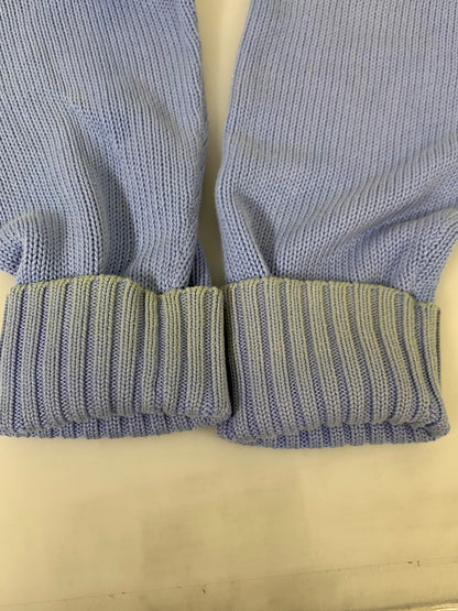 【現状渡し品】【メンズ】 Polo by Ralph Lauren ポロバイラルフローレン 90's LOGO CREW COTTON KNIT 90年代 ロゴ クルー コットンニット トップス 146-251027-kk-45-min サイズ：XL カラー：ライトブルー 万代Net店