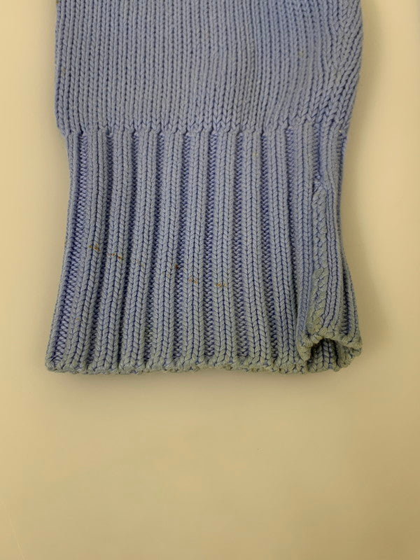 【現状渡し品】【メンズ】 Polo by Ralph Lauren ポロバイラルフローレン 90's LOGO CREW COTTON KNIT 90年代 ロゴ クルー コットンニット トップス 146-251027-kk-45-min サイズ：XL カラー：ライトブルー 万代Net店