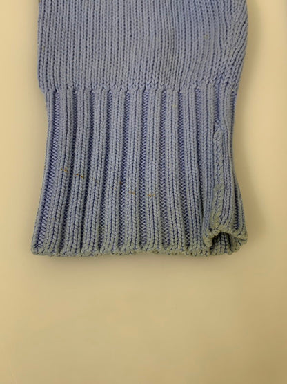 【現状渡し品】【メンズ】 Polo by Ralph Lauren ポロバイラルフローレン 90's LOGO CREW COTTON KNIT 90年代 ロゴ クルー コットンニット トップス 146-251027-kk-45-min サイズ：XL カラー：ライトブルー 万代Net店