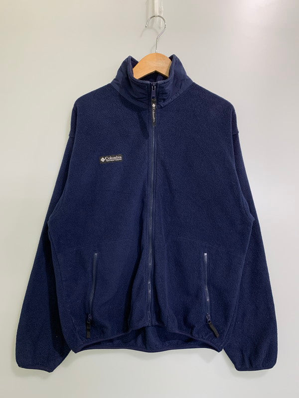 【中古品】【メンズ】 Columbia コロンビア 90's FLEECE FULL ZIP JACKET 90年代 フリース フルジップジャケット ライトアウター 144-251027-kk-35-min サイズ：M カラー：ネイビー 万代Net店