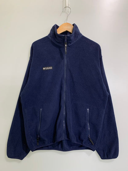 【中古品】【メンズ】 Columbia コロンビア 90's FLEECE FULL ZIP JACKET 90年代 フリース フルジップジャケット ライトアウター 144-251027-kk-35-min サイズ：M カラー：ネイビー 万代Net店