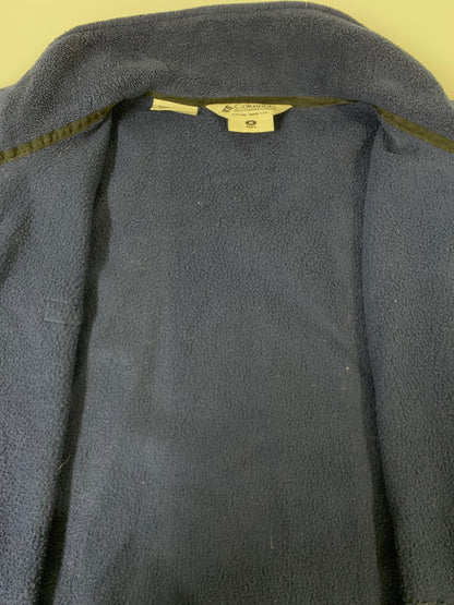 【中古品】【メンズ】 Columbia コロンビア 90's FLEECE FULL ZIP JACKET 90年代 フリース フルジップジャケット ライトアウター 144-251027-kk-35-min サイズ：M カラー：ネイビー 万代Net店