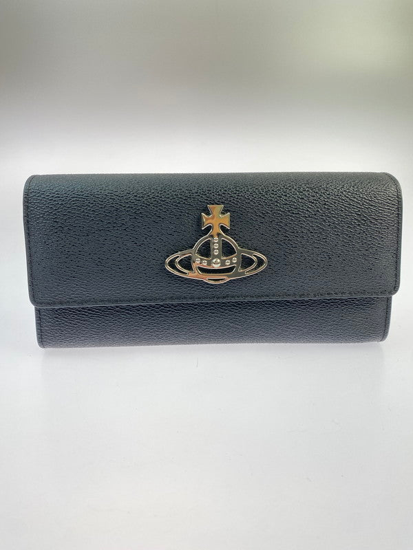 【中古美品】【メンズ/レディース】 Vivienne Westwood ヴィヴィアンウエストウッド ANNIE LONG WALLET 長財布 200-251026-ks-40-min カラー：ブラック 万代Net店