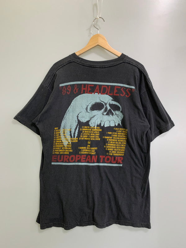 【現状渡し品】【メンズ】 W.A.S.P. ワスプ 80S 89 & HEADLESS EUROPEAN TOUR TEE バンドT メンズ トップス Ｔシャツ 半袖 146-251023-em-07-min カラー：ブラック 万代Net店