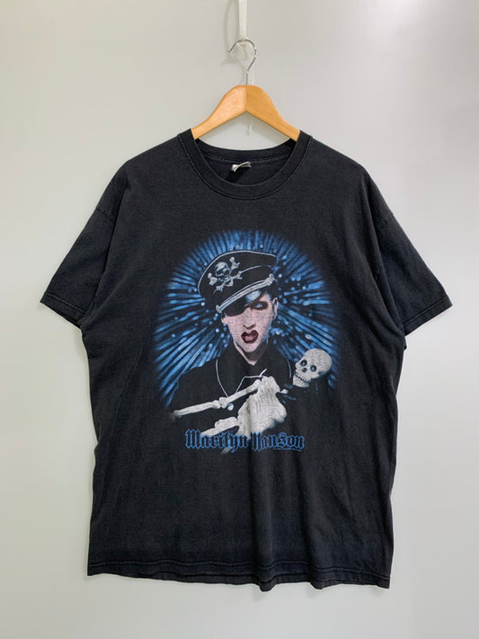 【現状渡し品】【メンズ】 MARILYN MANSON 04S AGAINST ALL GODS AMERICAN TOUR TEE マリリン・マンソン ツアー Ｔシャツ ミュージシャン 半袖 メンズ トップス 146-251023-em-09-min サイズ：XL カラー：ブラック 万代Net店