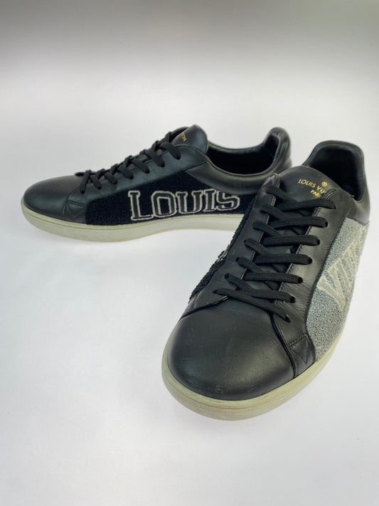 【中古品】【メンズ】 LOUIS VUITTON ルイ・ヴィトン ルクセンブルグ ライン スニーカー LVロゴ シューズ MS0178 靴 メンズ 179-251024-em-11-min サイズ：8 カラー：ブラック/グレー 万代Net店