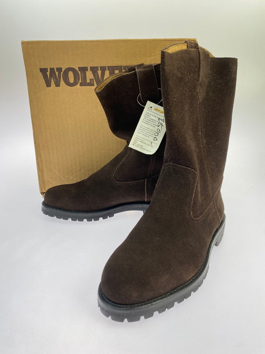 【中古美品】【メンズ】 WOLVERINE ウルヴァリン SHORT ENGINEER BOOTS 8433 ショートエンジニアブーツ 靴 165-251021-kk-63-min カラー：BROWN 万代Net店