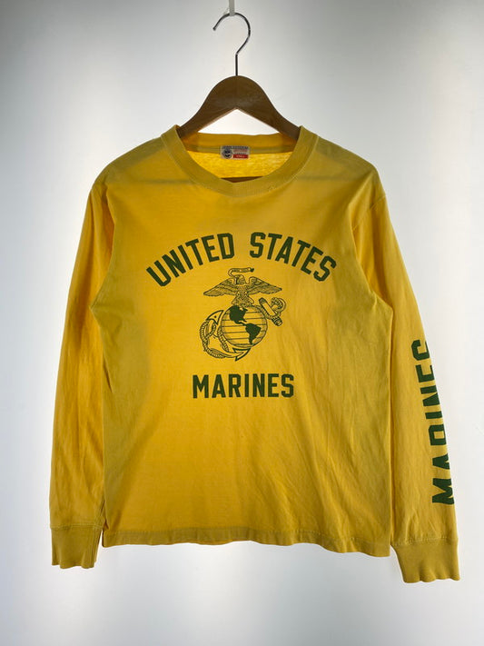 【中古品】【メンズ】 Buzz Rickson's バズリクソンズ UNITED STATES MARINES 長袖Tシャツ トップス 145-251224-jt-14-min サイズ：S カラー：イエロ 万代Net店