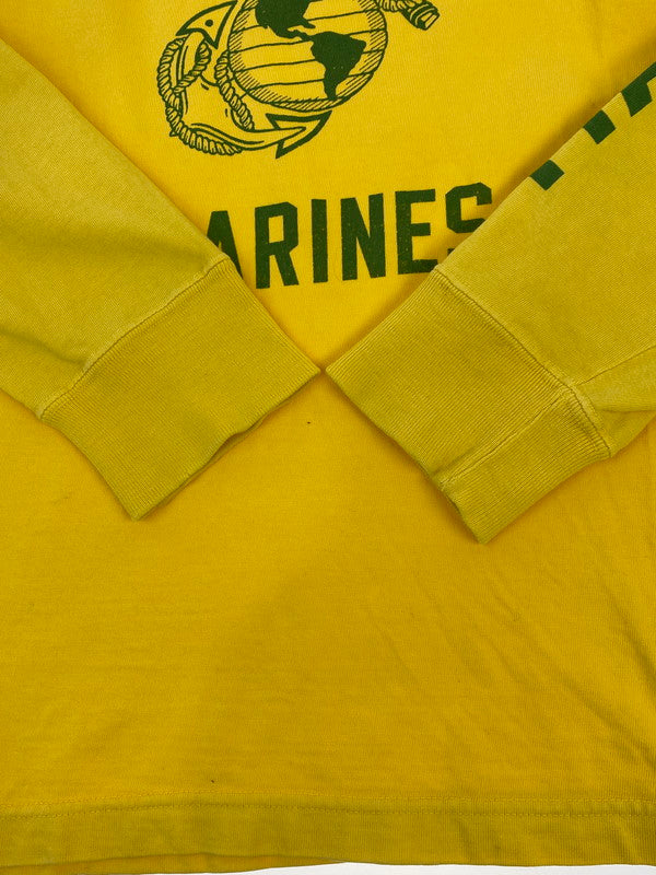 【中古品】【メンズ】 Buzz Rickson's バズリクソンズ UNITED STATES MARINES 長袖Tシャツ トップス 145-251224-jt-14-min サイズ：S カラー：イエロ 万代Net店
