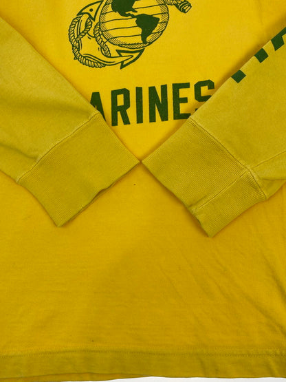 【中古品】【メンズ】 Buzz Rickson's バズリクソンズ UNITED STATES MARINES 長袖Tシャツ トップス 145-251224-jt-14-min サイズ：S カラー：イエロ 万代Net店