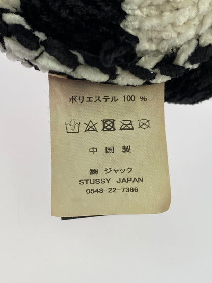 【中古品】【メンズ/レディース】 STUSSY ステューシー CROCHET CHECKERD BEANIE クロウシェイ チェッカー ビーニー ニット キャップ ハット 帽子 185-251024-em-09-min カラー：ブラック/ホワイト 万代Net店