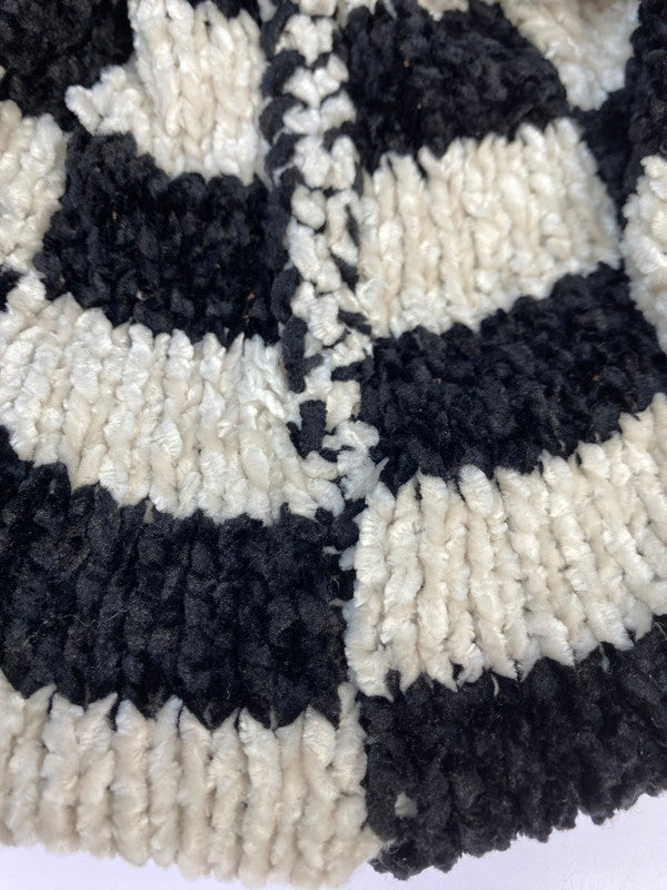 【中古品】【メンズ/レディース】 STUSSY ステューシー CROCHET CHECKERD BEANIE クロウシェイ チェッカー ビーニー ニット キャップ ハット 帽子 185-251024-em-09-min カラー：ブラック/ホワイト 万代Net店