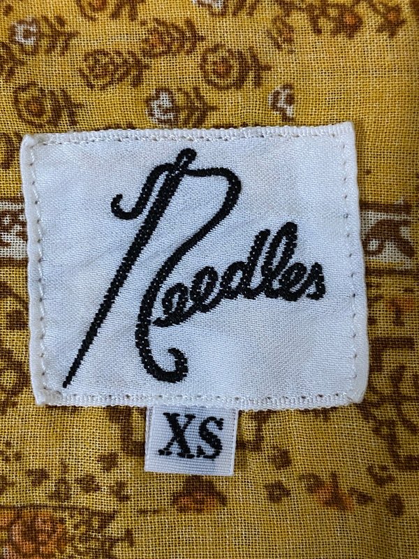 【中古品】【メンズ】 NEEDLES ニードルズ L/S SHIRT 総柄シャツ 長袖シャツ 初期白タグ トップス 140-260609-yn-34-min サイズ：XS カラー：イエロー 万代Net店