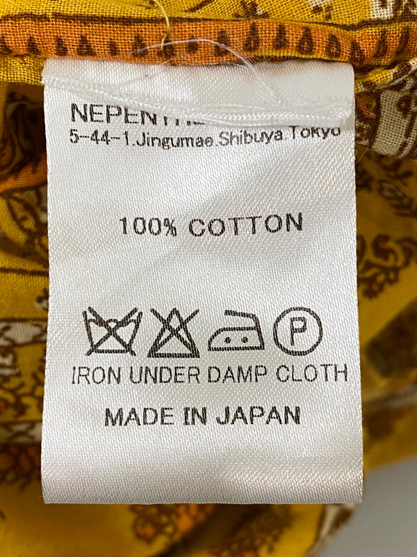 【中古品】【メンズ】 NEEDLES ニードルズ L/S SHIRT 総柄シャツ 長袖シャツ 初期白タグ トップス 140-260609-yn-34-min サイズ：XS カラー：イエロー 万代Net店