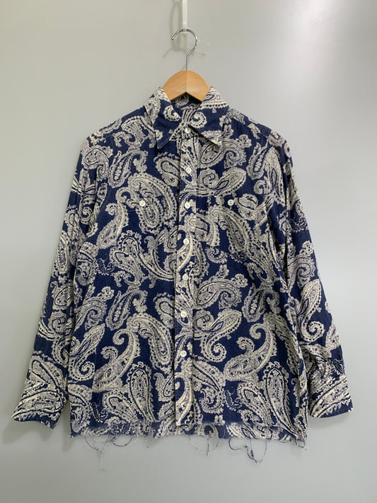 【現状渡し品】【メンズ】 NEEDLES ニードルス 初期白タグ 総柄シャツ NAVY PAISLEY ネイビーペイズリー メンズ長袖 シャツ 140-260704-hu-02-min サイズ：XS カラー：ブルー/ホワイト 万代Net店