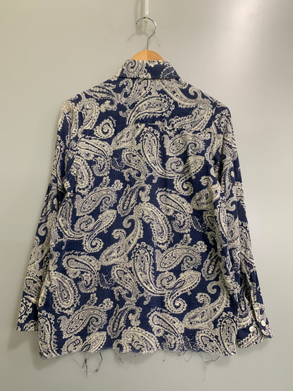 【現状渡し品】【メンズ】 NEEDLES ニードルス 初期白タグ 総柄シャツ NAVY PAISLEY ネイビーペイズリー メンズ長袖 シャツ 140-260704-hu-02-min サイズ：XS カラー：ブルー/ホワイト 万代Net店