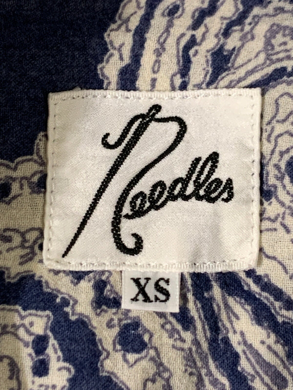 【現状渡し品】【メンズ】 NEEDLES ニードルス 初期白タグ 総柄シャツ NAVY PAISLEY ネイビーペイズリー メンズ長袖 シャツ 140-260704-hu-02-min サイズ：XS カラー：ブルー/ホワイト 万代Net店