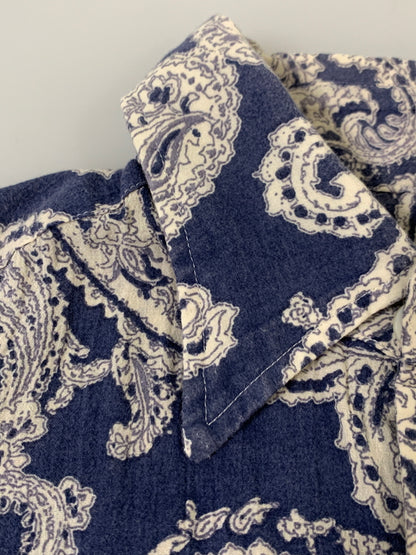 【現状渡し品】【メンズ】 NEEDLES ニードルス 初期白タグ 総柄シャツ NAVY PAISLEY ネイビーペイズリー メンズ長袖 シャツ 140-260704-hu-02-min サイズ：XS カラー：ブルー/ホワイト 万代Net店