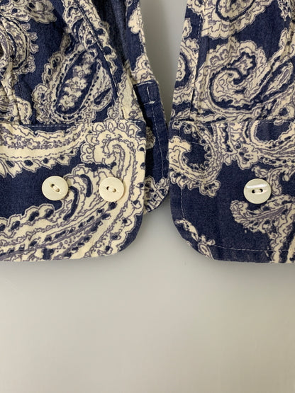 【現状渡し品】【メンズ】 NEEDLES ニードルス 初期白タグ 総柄シャツ NAVY PAISLEY ネイビーペイズリー メンズ長袖 シャツ 140-260704-hu-02-min サイズ：XS カラー：ブルー/ホワイト 万代Net店