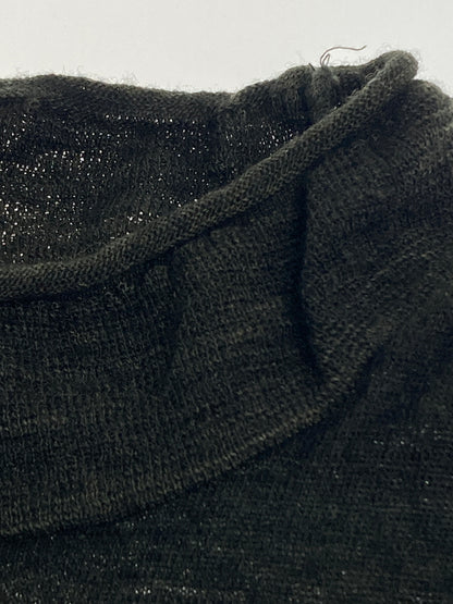 【中古品】【メンズ】 ISSEY MIYAKE イッセイミヤケ ME83JK421 90S 銀タグ WOOL SWEATER BLACK ウールセーター トップス 140-251025-cn-1-min サイズ：L カラー：ブラック 万代Net店