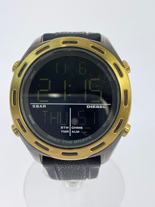 【中古品】【メンズ】 DIESEL ディーゼル DZ-1901 CRUSHER クウォーツウォッチ 腕時計 198-251108-AS-35-min カラー：ゴールド/ブラック 万代Net店