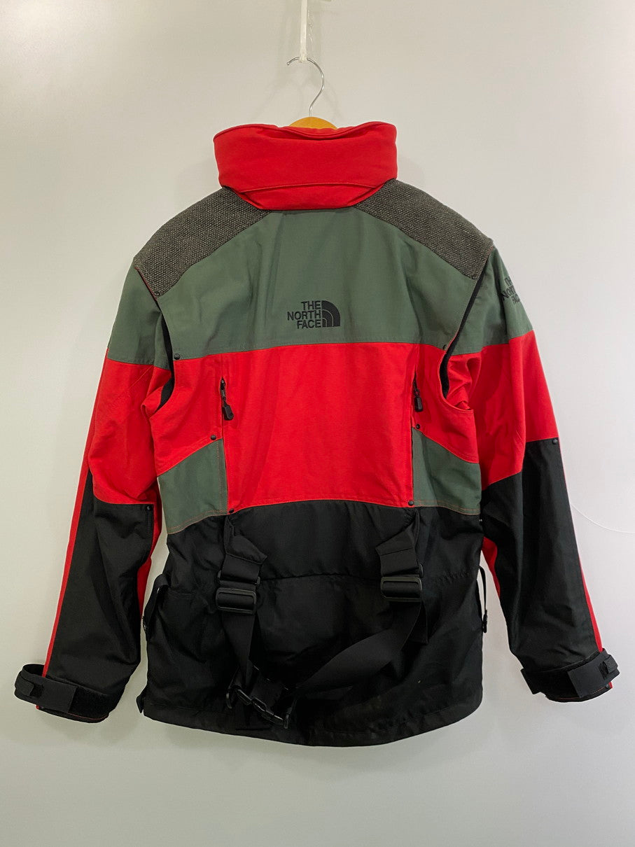 【中古品】【メンズ】 THE NORTH FACE ザ・ノースフェイス 90S STEEPTECH ANORAK JACKET スティープテック アノラックジャケット メンズ アウター アウトドア 防寒 90年代 144-251024-em-59-min サイズ：S カラー：カーキ/レッド/ブラック 万代Net店