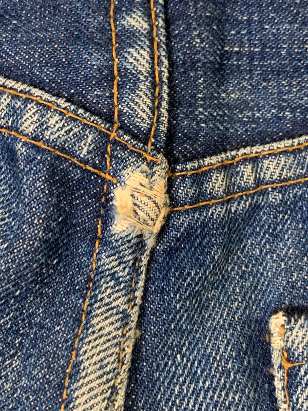 【中古品】【レディース】 Levi's リーバイス 60's DENIM PANTS 302 0117 VINTAGE 60年代 デニムパンツ ボトムス ジーンズ ボタン裏刻印 35 42TALON USA製 赤耳 Sタイプ ヴィンテージ 168-251027-kk-32-min サイズ：25 カラー：インディゴ 万代Net店