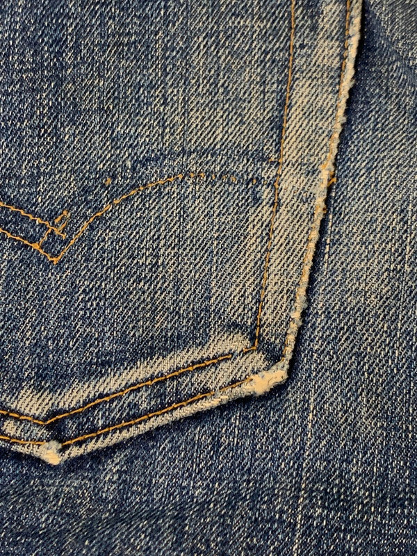 【中古品】【レディース】 Levi's リーバイス 60's DENIM PANTS 302 0117 VINTAGE 60年代 デニムパンツ ボトムス ジーンズ ボタン裏刻印 35 42TALON USA製 赤耳 Sタイプ ヴィンテージ 168-251027-kk-32-min サイズ：25 カラー：インディゴ 万代Net店