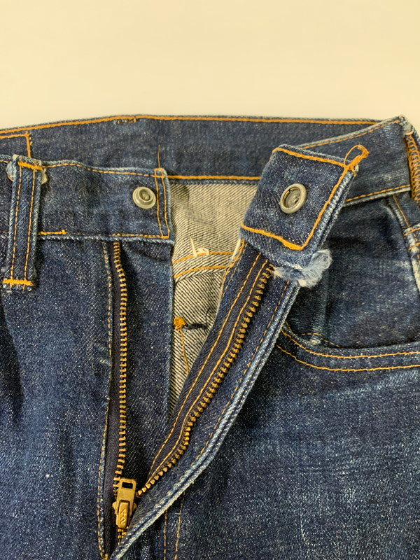 【中古品】【レディース】 Levi's リーバイス 60's DENIM PANTS 302 0117 VINTAGE 60年代 デニムパンツ ボトムス ジーンズ ボタン裏刻印 35 42TALON USA製 赤耳 Sタイプ ヴィンテージ 168-251027-kk-32-min サイズ：25 カラー：インディゴ 万代Net店