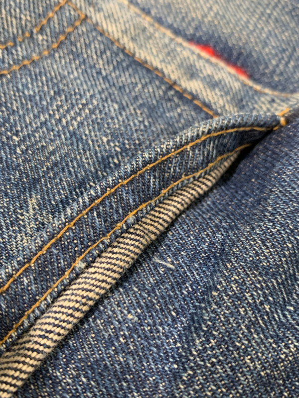【中古品】【レディース】 Levi's リーバイス 60's DENIM PANTS 302 0117 VINTAGE 60年代 デニムパンツ ボトムス ジーンズ ボタン裏刻印 35 42TALON USA製 赤耳 Sタイプ ヴィンテージ 168-251027-kk-32-min サイズ：25 カラー：インディゴ 万代Net店