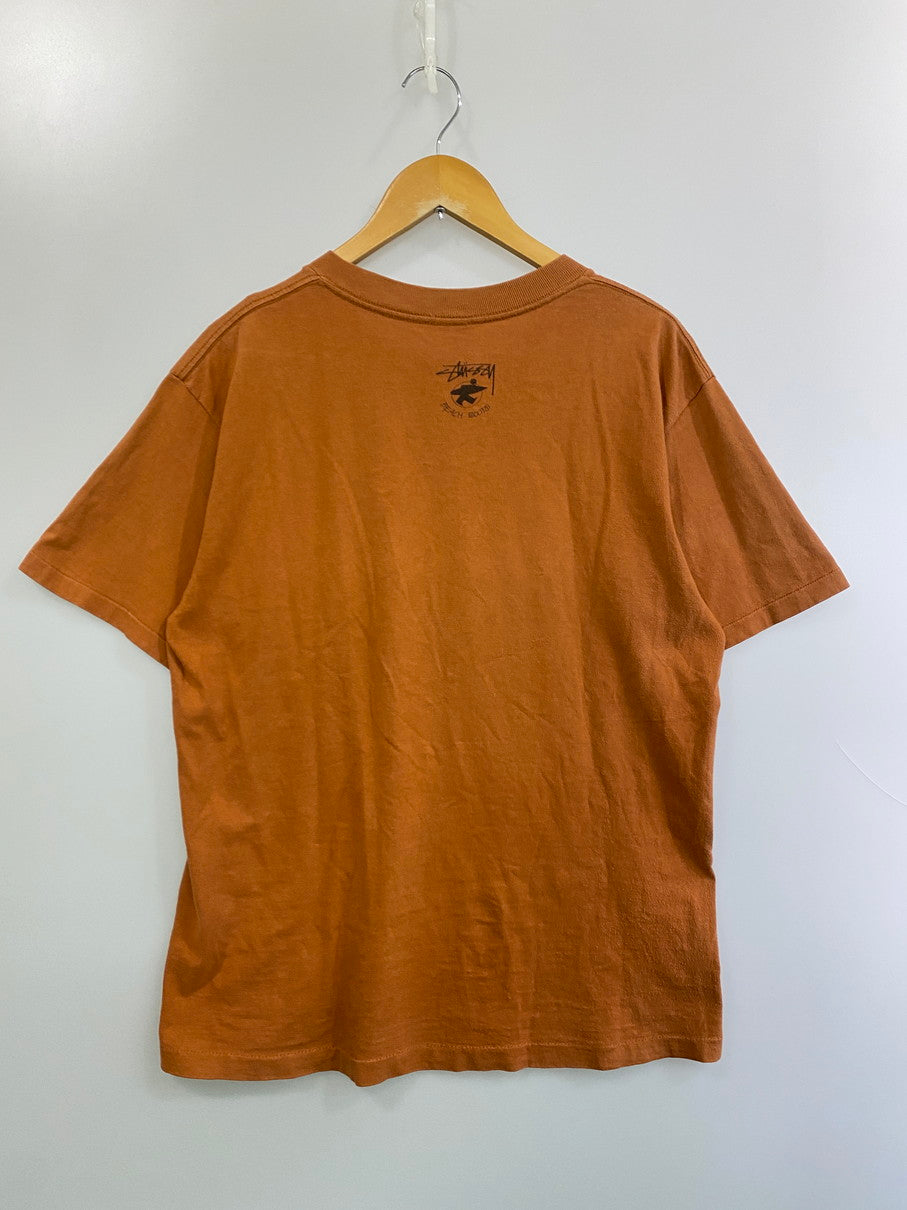 【現状渡し品】【メンズ】 OLD STUSSY オールド ステューシー 80S BEACH ROOTS TEE 半袖 Ｔシャツ メンズ トップス 142-251024-em-45-min カラー：オレンジ 万代Net店
