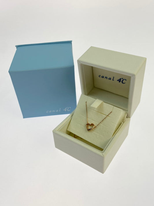 【中古品】【レディース】 canal4℃ カナルヨンドシー K10PG HEART MOTIF NECKLACE K10ピングゴールド ハートモチーフ ネックレス アクセサリー ジュエリー 193-251027-kk-04-min カラー：ピンクゴールド 万代Net店