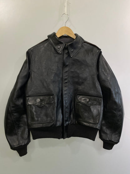 【中古美品】【メンズ】 Buzz Rickson's バズリクソンズ WILLIAM GIBSON COLLECTION TYPE A-2 BLACK BR80596 ウィリアム・ギブソンコレクション レザージャケット 馬革 メンズ アウター 145-251024-em-52-min サイズ：40 カラー：ブラック 万代Net店
