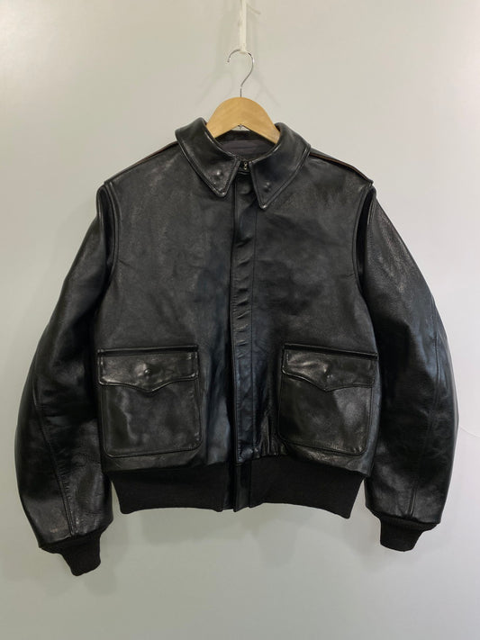 【中古美品】【メンズ】 Buzz Rickson's バズリクソンズ WILLIAM GIBSON COLLECTION TYPE A-2 BLACK BR80596 ウィリアム・ギブソンコレクション レザージャケット 馬革 メンズ アウター 145-251024-em-52-min サイズ：40 カラー：ブラック 万代Net店