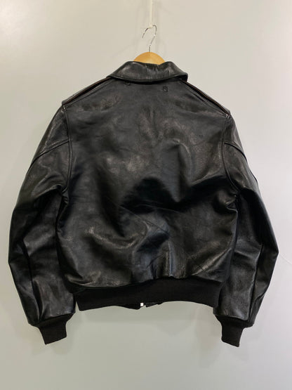 【中古美品】【メンズ】 Buzz Rickson's バズリクソンズ WILLIAM GIBSON COLLECTION TYPE A-2 BLACK BR80596 ウィリアム・ギブソンコレクション レザージャケット 馬革 メンズ アウター 145-251024-em-52-min サイズ：40 カラー：ブラック 万代Net店