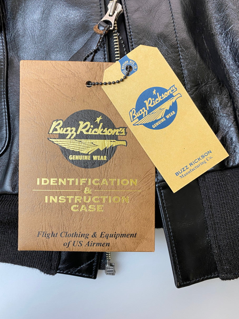 【中古美品】【メンズ】 Buzz Rickson's バズリクソンズ WILLIAM GIBSON COLLECTION TYPE A-2 BLACK BR80596 ウィリアム・ギブソンコレクション レザージャケット 馬革 メンズ アウター 145-251024-em-52-min サイズ：40 カラー：ブラック 万代Net店