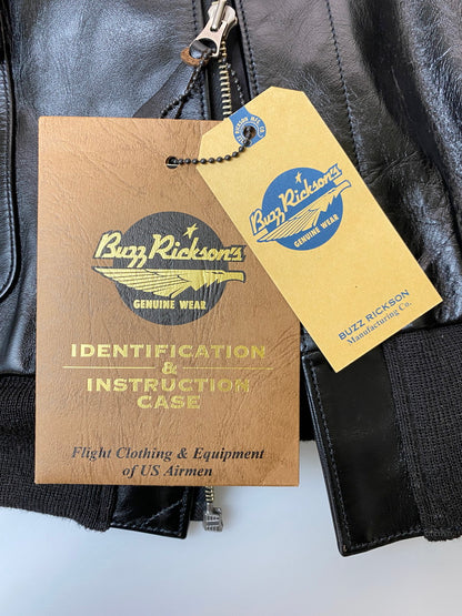 【中古美品】【メンズ】 Buzz Rickson's バズリクソンズ WILLIAM GIBSON COLLECTION TYPE A-2 BLACK BR80596 ウィリアム・ギブソンコレクション レザージャケット 馬革 メンズ アウター 145-251024-em-52-min サイズ：40 カラー：ブラック 万代Net店