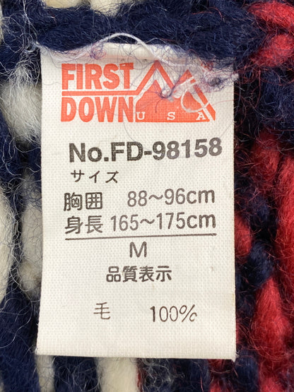 【中古品】【メンズ】 FIRST DOWN ファースト ダウン カウチンセーター ニット ジップ アウター 144-260922-hu-28-min サイズ：M カラー：ネイビー 万代Net店