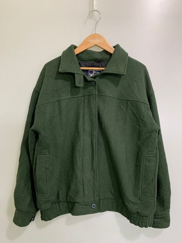 【現状渡し品】【メンズ】 WOOLRICH ウールリッチ 80's WOOL SHORT BLOUSON VINTAGE 80年代 ウール ショートブルゾン ライトアウター ジャケット 146-251027-kk-29-min サイズ：M カラー：グリーン 万代Net店