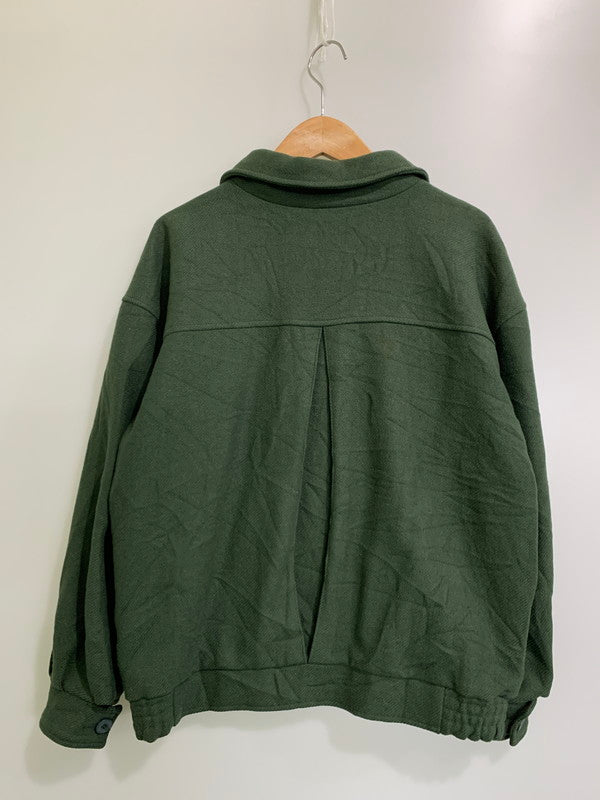 【現状渡し品】【メンズ】 WOOLRICH ウールリッチ 80's WOOL SHORT BLOUSON VINTAGE 80年代 ウール ショートブルゾン ライトアウター ジャケット 146-251027-kk-29-min サイズ：M カラー：グリーン 万代Net店