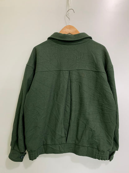 【現状渡し品】【メンズ】 WOOLRICH ウールリッチ 80's WOOL SHORT BLOUSON VINTAGE 80年代 ウール ショートブルゾン ライトアウター ジャケット 146-251027-kk-29-min サイズ：M カラー：グリーン 万代Net店
