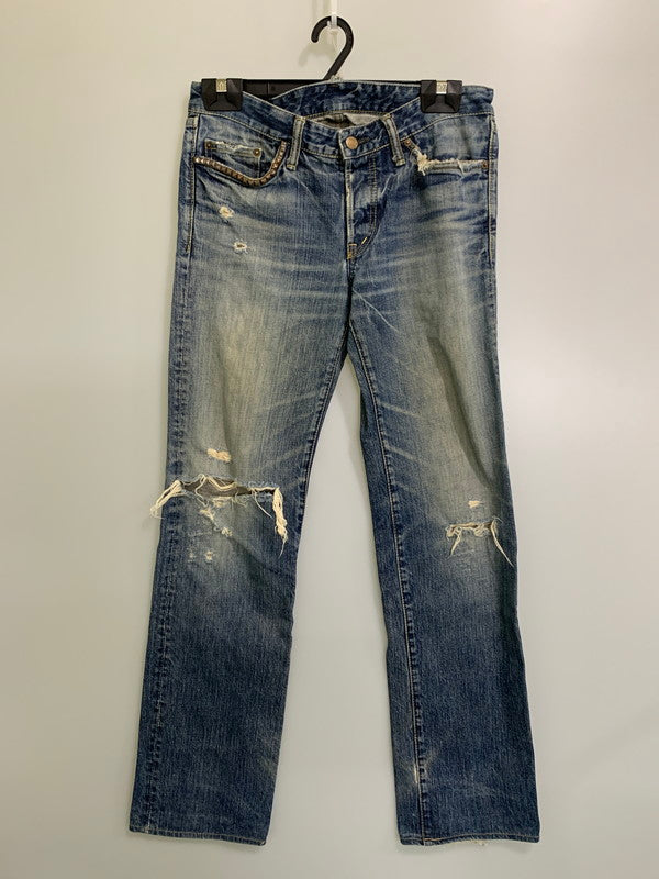 【現状渡し品】【メンズ】 HYSTERIC GLAMOUR ヒステリックグラマー STUDS DENIM PANT スタッズデニムパンツ ボトムス 151-251026-zi-11-min サイズ：32 カラー：インディゴ 万代Net店